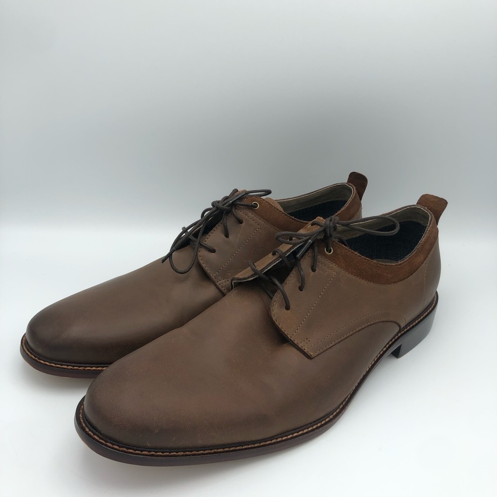 Aston Grey Dwilia Leu Oxford Leather Round Toe